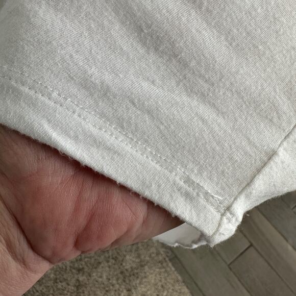 joan vass new york women’s large white twist-front tee soft stretch top - Picture 2 of 9